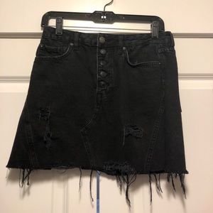 Free People Distressed Denim Skirt